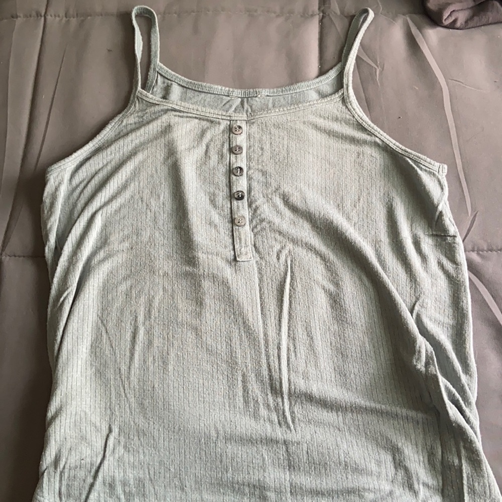 turquoise-ish spaghetti strap tank top
